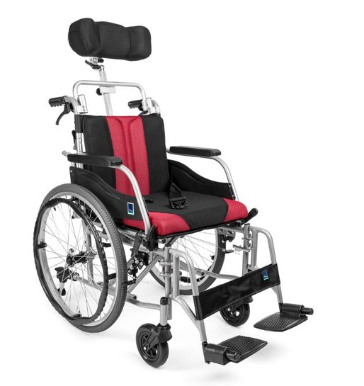 Hliníkový invalidní vozík s opěrkou hlavy PREMIUM-TIM PLUS
