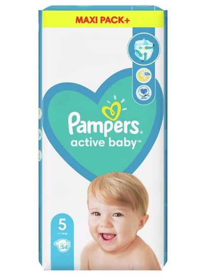 Jednorázové pleny Pampers Active Baby 5 (11-16kg), 54ks