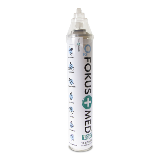 Kyslíková láhev s náustkem s příchutí máty FokusMed 14 L