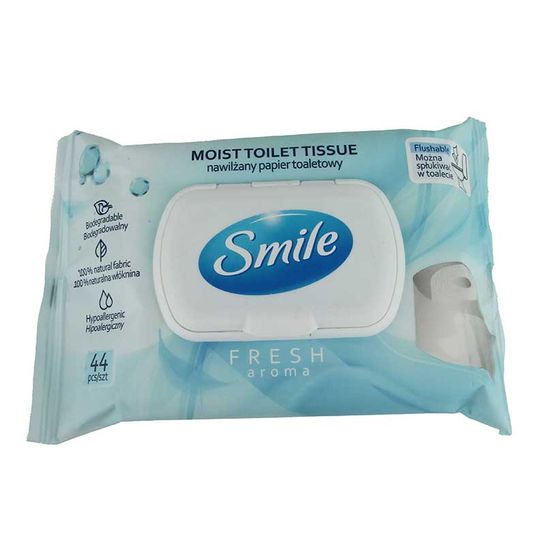 Nevysychavý vlhčený  toaletní papír Smile