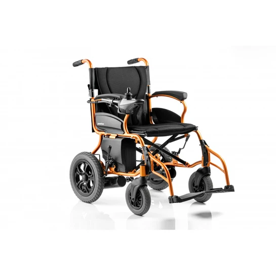 Odľahčený, multifunkčný  invalidný vozík  D130HL elektrický oranžový