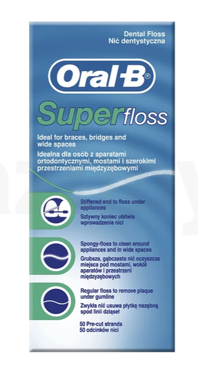 Oral-B Zubní nit Super floss 50 ks