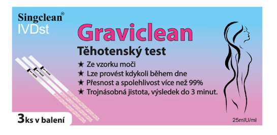 Singclean Těhotenský test Graviclean 3 ks