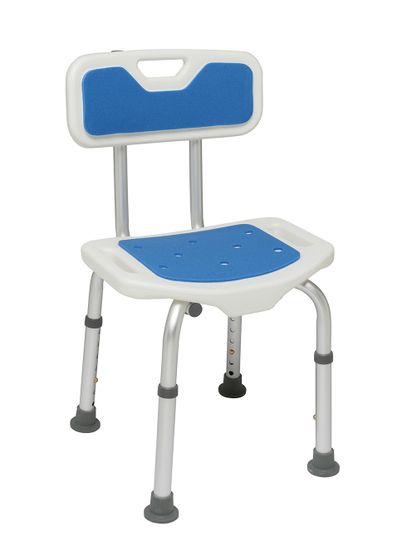 Sprchovací židle s opěradlem Deluxe Blue