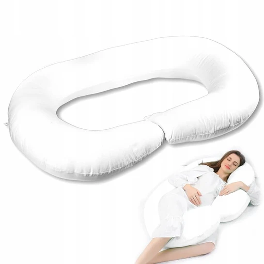 Těhotenský polštář ve tvaru  C Biely