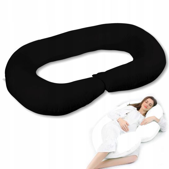 Těhotenský polštář ve tvaru  C Černý