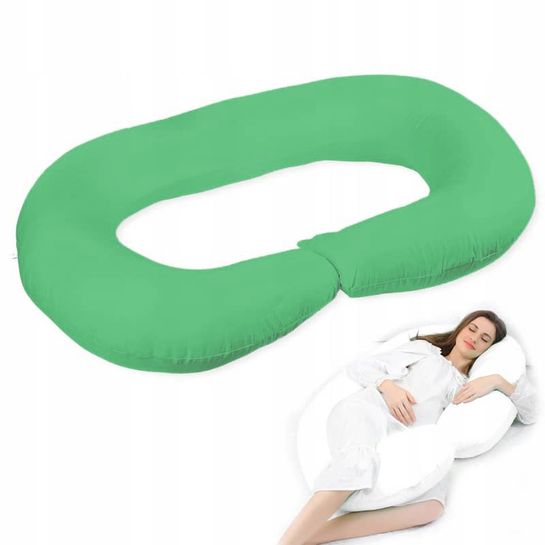 Těhotenský polštář ve tvaru  C zelený