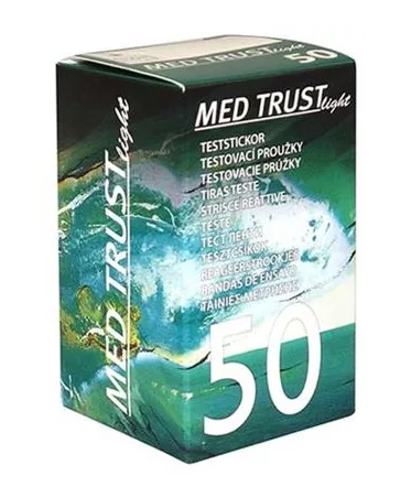 Testovací proužky Med Trust light 50 ks pro glukometr